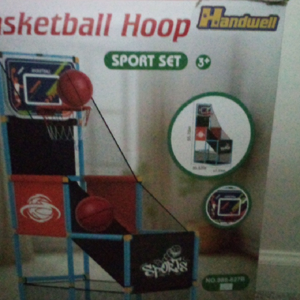 dwell Kids Basketball Hoop Sport Set - Red and Blue